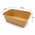 1000ml Rectangle Kraft Container V1 - 600pk