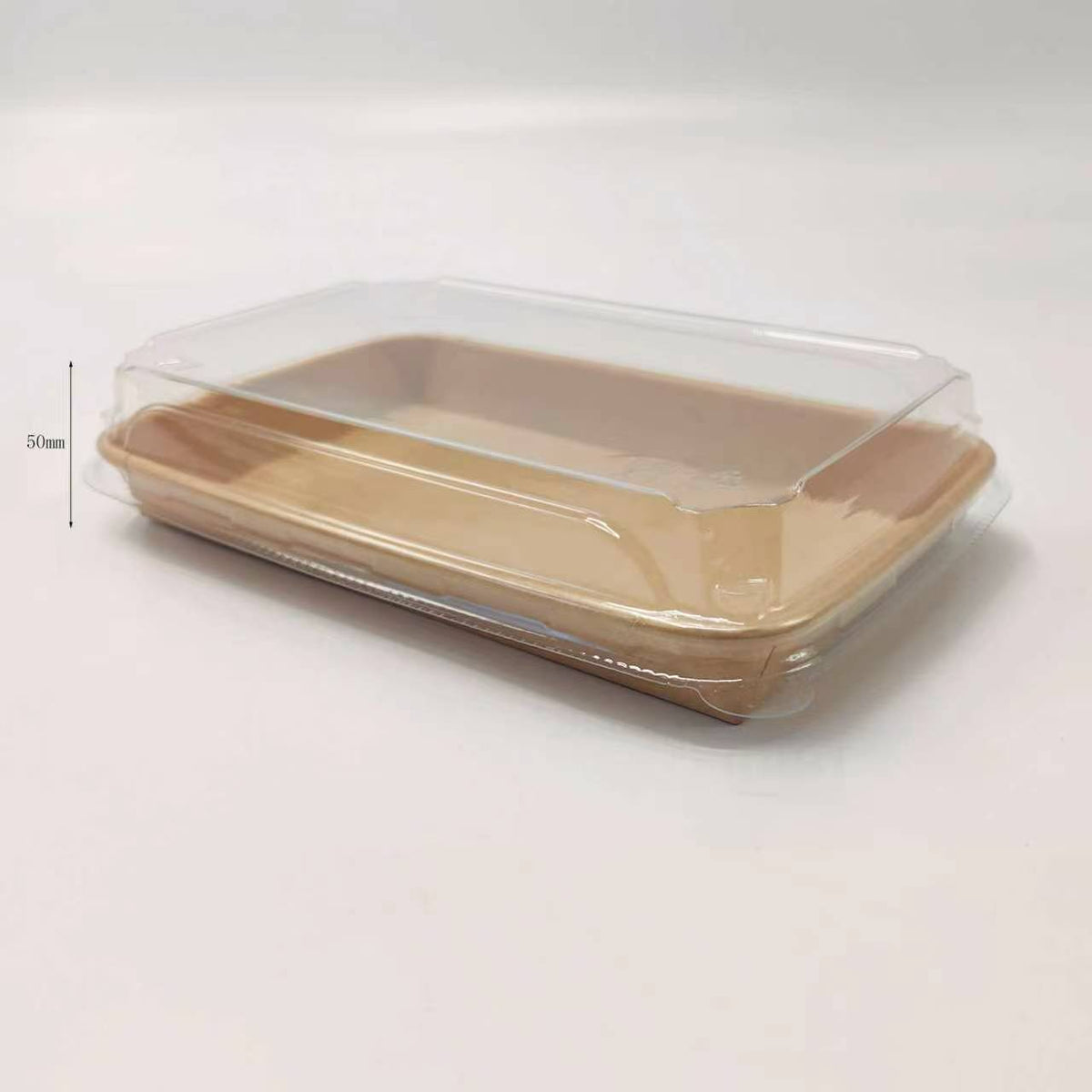 No.7 Clear Anti-Fog PET Lid for Kraft Paper Sushi Tray-Lid Only 400 pcs