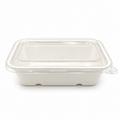 PET Lid - Bagasse Rectangle Container - 500pk