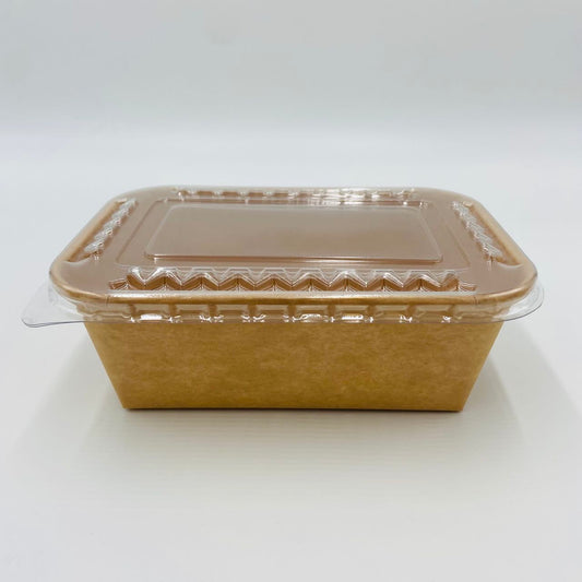 PP Lid - Rectangle Kraft Container - 600pk