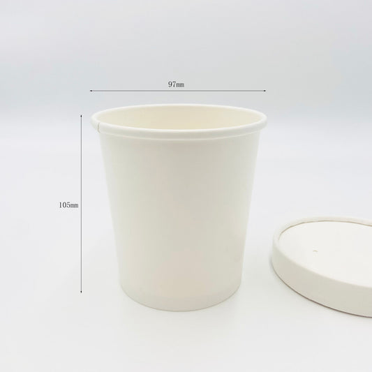 16oz Soup container white card  - 500pk